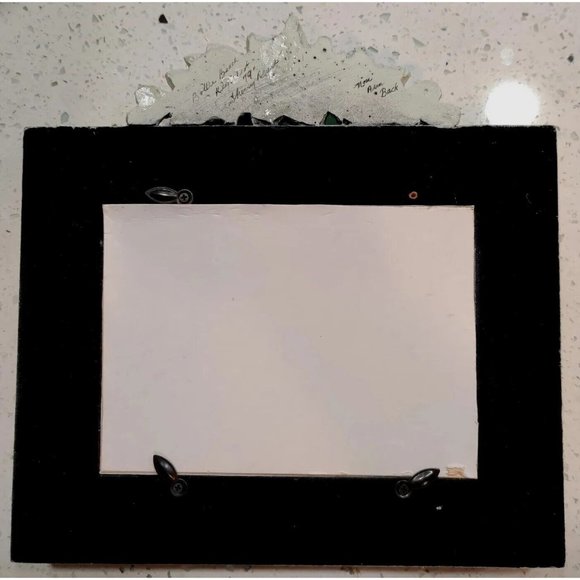 Handmade Shells & Sea Glass Framed Art Decor & Drawing Beach Dating Theme Signed - Picture 13 of 15